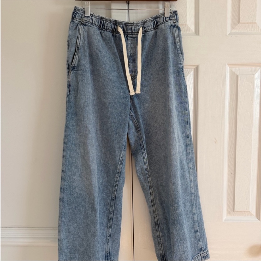 NWT! GAP Light Wash High Rise Pull-On Wide-Leg Jeans - Size Small 🩷 #805640 - Picture 8 of 10